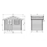 Abri de jardin en bois traité autoclave 28mm Saran porte simple 5,9m² SOLID Ma boutique